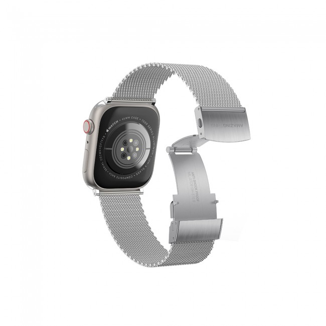 Apple Watch 10 42mm Amazingthing Titan Metal Hasır Kordon Apple Watch 10 42mm Amazingthing Titan Metal Hasır Kordon