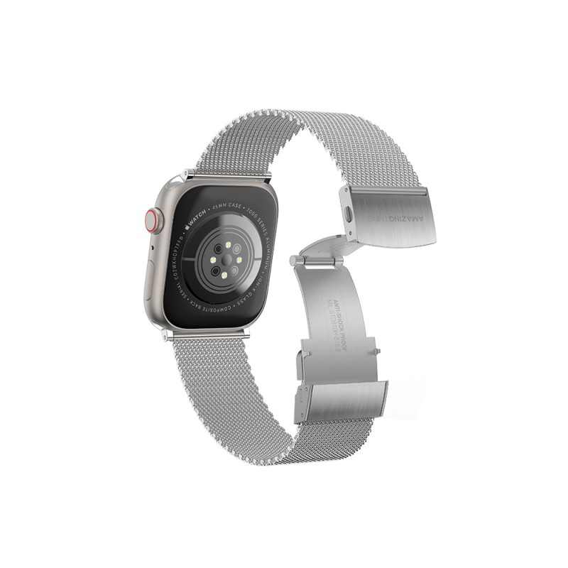 Bal-z Apple Watch 10 42mm Amazingthing Titan Metal Hasır Kordon