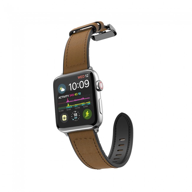 Apple Watch 10 42mm Raptic Hybrid Leather Serisi Deri Kordon