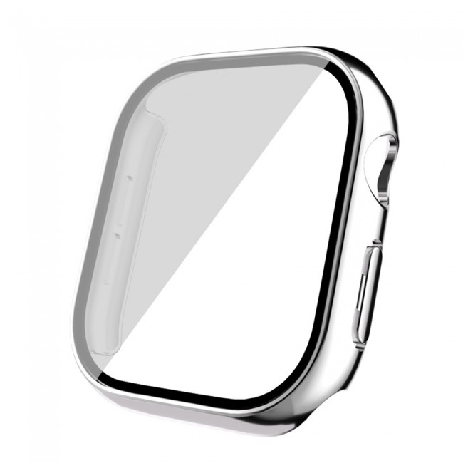 Apple Watch 10 42mm Sert PC Kasa Electroplatink Çerçeveli Ekran Koruyucu Zore Watch Gard 36 Apple Watch 10 42mm Sert PC Kasa Electroplatink Çerçeveli Ekran Koruyucu Zore Watch Gard 36