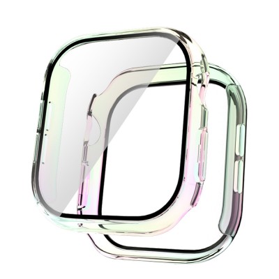 Bal-z Apple Watch 10 42mm Sert PC Kasa Electroplatink Çerçeveli Ekran Koruyucu Zore Watch Gard 36