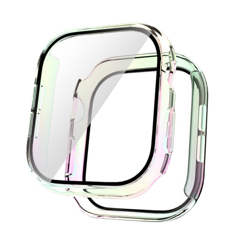 Bal-z Apple Watch 10 42mm Sert PC Kasa Electroplatink Çerçeveli Ekran Koruyucu Zore Watch Gard 36