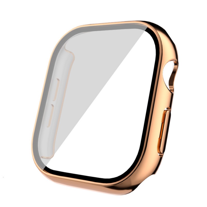 Bal-z Apple Watch 10 42mm Sert PC Kasa Electroplatink Çerçeveli Ekran Koruyucu Zore Watch Gard 36