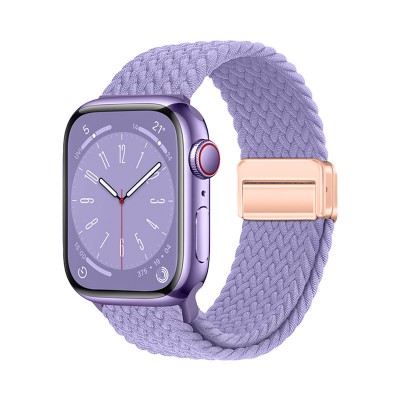 Bal-z Apple Watch 10 42mm  KRD-134 Örgü Tasarımlı Hasır Kordon Strap Kayış