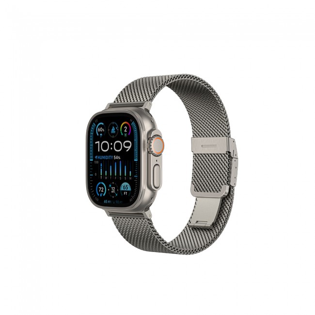 Apple Watch 10 46mm Amazingthing Titan Premium Metal Hasır Kordon