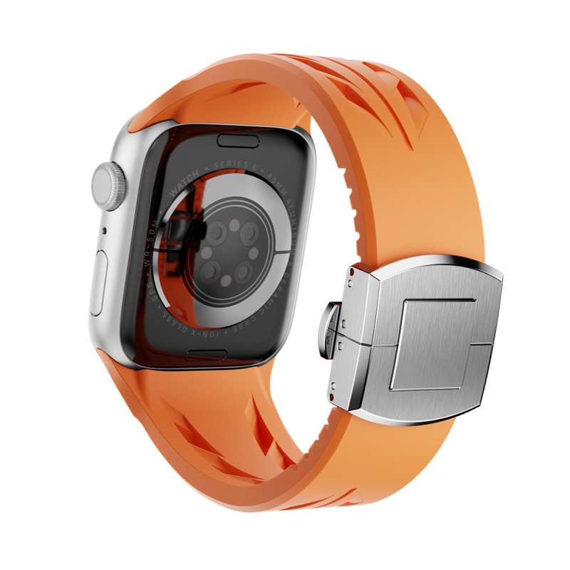 Bal-z Apple Watch 10 46mm KRD-127 Metal Tokalı Silikon Kordon