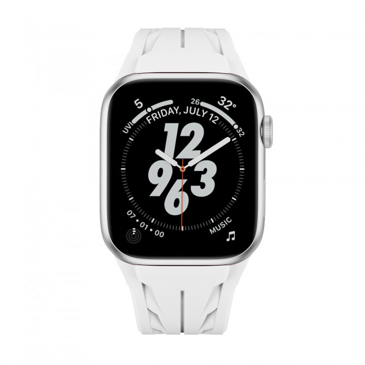 Apple Watch 10 46mm KRD-127 Metal Tokalı Silikon Kordon