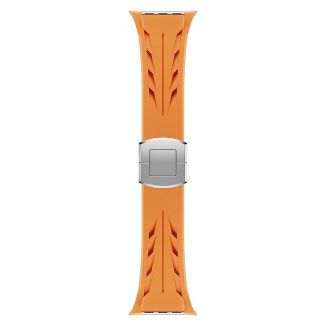 Apple Watch 10 46mm KRD-127 Metal Tokalı Silikon Kordon Apple Watch 10 46mm KRD-127 Metal Tokalı Silikon Kordon