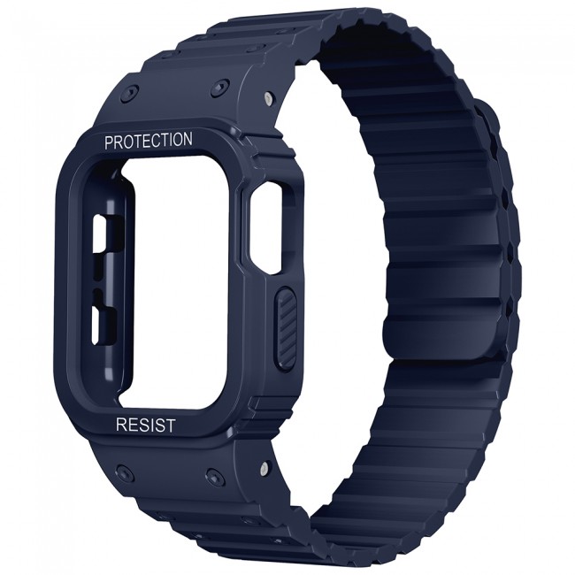 Apple Watch 10 46mm KRD-142 Airbag Tasarımlı Kasa Koruyuculu Silikon Kordon Apple Watch 10 46mm KRD-142 Airbag Tasarımlı Kasa Koruyuculu Silikon Kordon