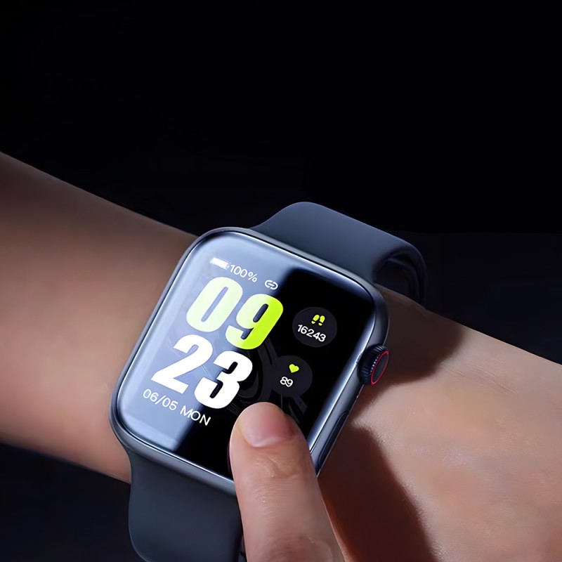 Bal-z Apple Watch 10 46mm Wiwu JD-107 Easy Install Serisi HD Ekran Koruyucu Film + Kolay Uygulama Aparatı