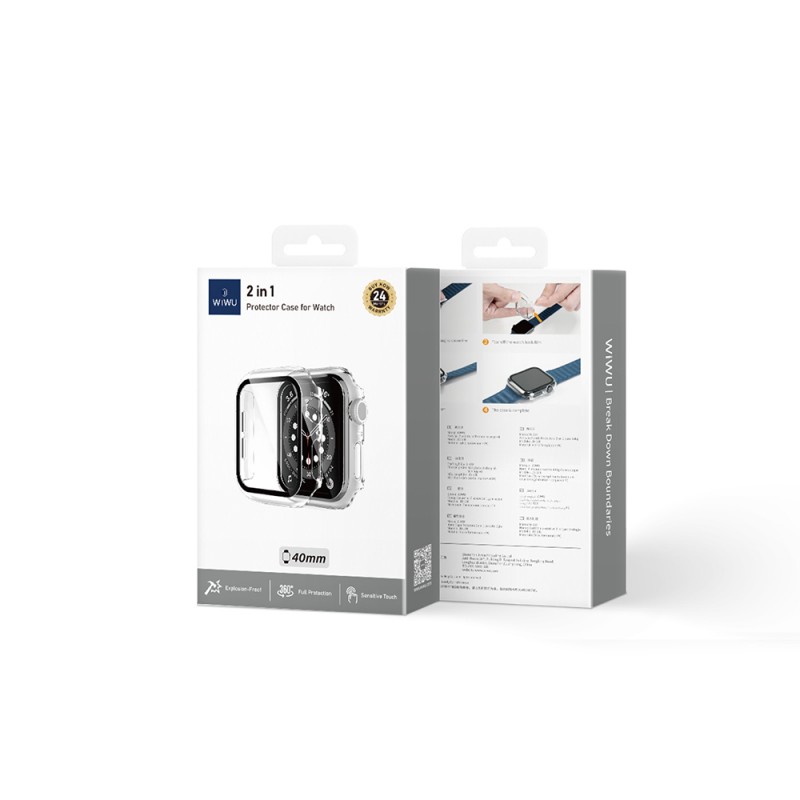 Bal-z Apple Watch 10 46mm Wiwu JD-108 Kasa Koruyucu + HD Ekran Koruyucu Film