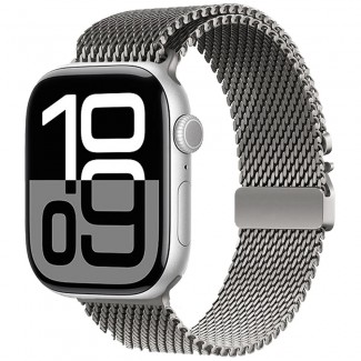 Apple Watch 10 46mm Zore KRD-121 Metal Hasır Kordon Apple Watch 10 46mm Zore KRD-121 Metal Hasır Kordon