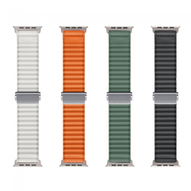 Apple Watch 10 46mm Zore KRD-123 Naylon Kumaş Hasır Örgülü Kordon Apple Watch 10 46mm Zore KRD-123 Naylon Kumaş Hasır Örgülü Kordon