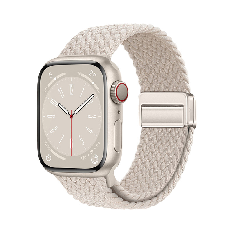Bal-z Apple Watch 10 46mm  KRD-134 Örgü Tasarımlı Hasır Kordon Strap Kayış