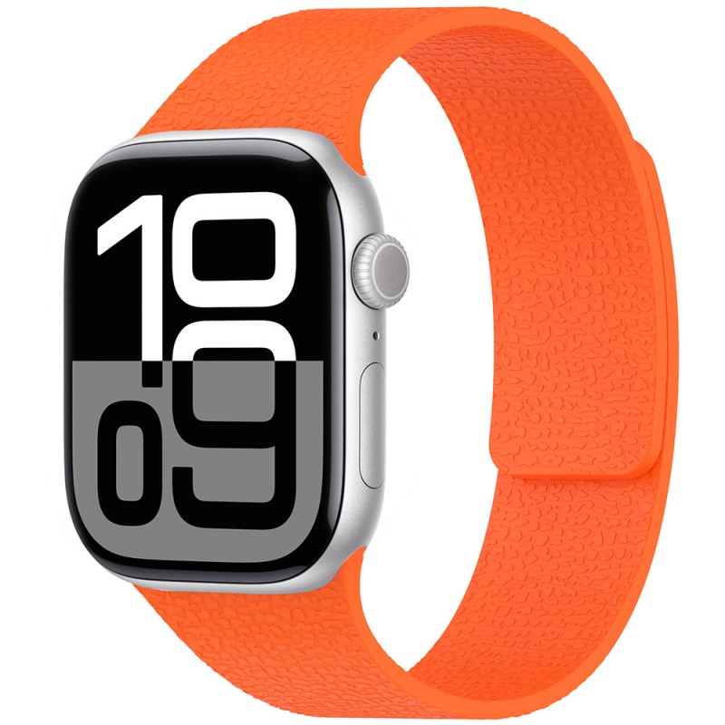 Bal-z Apple Watch 10 46mm  KRD-136 Kabartma Desenli Silikon Kordon