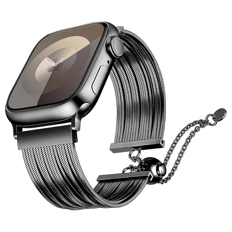 Bal-z Apple Watch 10 46mm  KRD-137 Metal Hasır Kordon