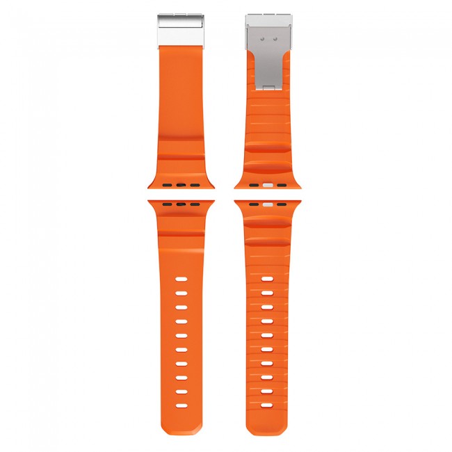 Apple Watch 10 46mm Zore KRD-145 Metal Tokalı Silikon Kordon Apple Watch 10 46mm Zore KRD-145 Metal Tokalı Silikon Kordon