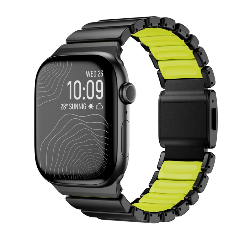 Bal-z Apple Watch 10 46mm  KRD-149 Titanyum Silikon Kordon
