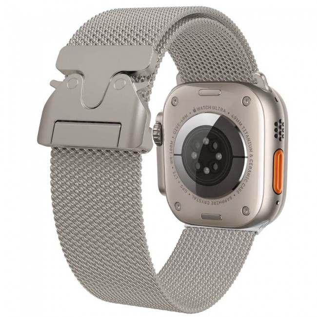 Apple Watch 10 46mm Zore KRD-25 Metal Hasır Kordon Apple Watch 10 46mm Zore KRD-25 Metal Hasır Kordon
