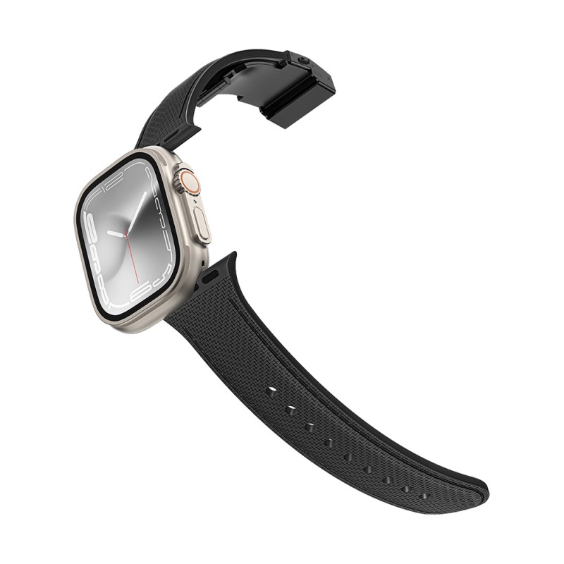 Bal-z Apple Watch 38mm Amazingthing Titan Swift Deri Dokulu Silikon Kordon