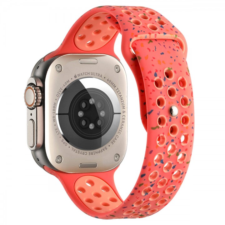 Apple Watch 38mm Kordon Yeni Seri 2023 KRD-02 Silikon Strap Kayış