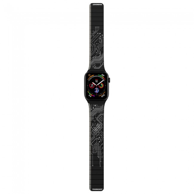 Apple Watch 38mm Kordon Youngkit Technological Magnetik Tak Çıkar Silikon Strap Kayış Apple Watch 38mm Kordon Youngkit Technological Magnetik Tak Çıkar Silikon Strap Kayış