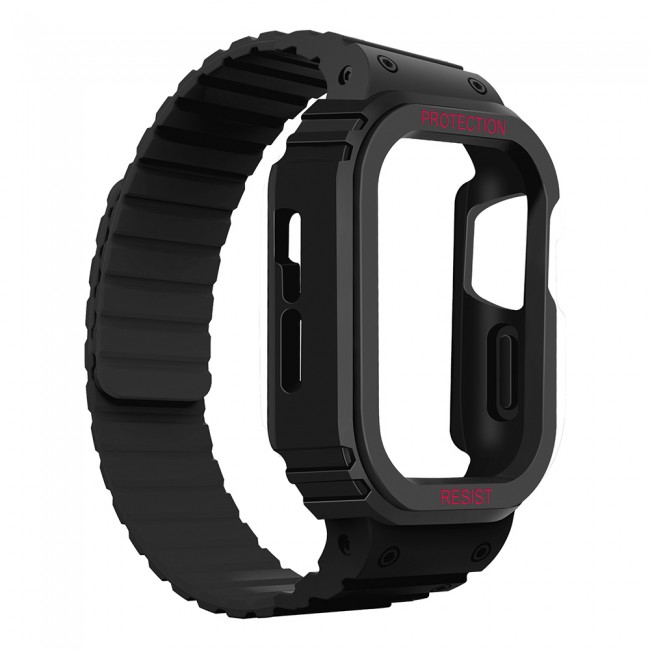 Apple Watch 38mm KRD-142 Airbag Tasarımlı Kasa Koruyuculu Silikon Kordon Apple Watch 38mm KRD-142 Airbag Tasarımlı Kasa Koruyuculu Silikon Kordon