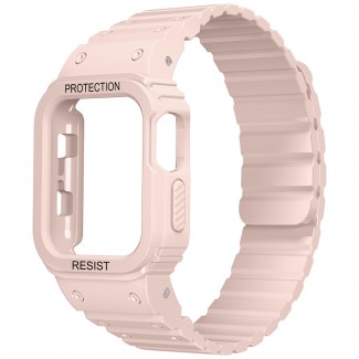 Apple Watch 38mm KRD-142 Airbag Tasarımlı Kasa Koruyuculu Silikon Kordon Apple Watch 38mm KRD-142 Airbag Tasarımlı Kasa Koruyuculu Silikon Kordon