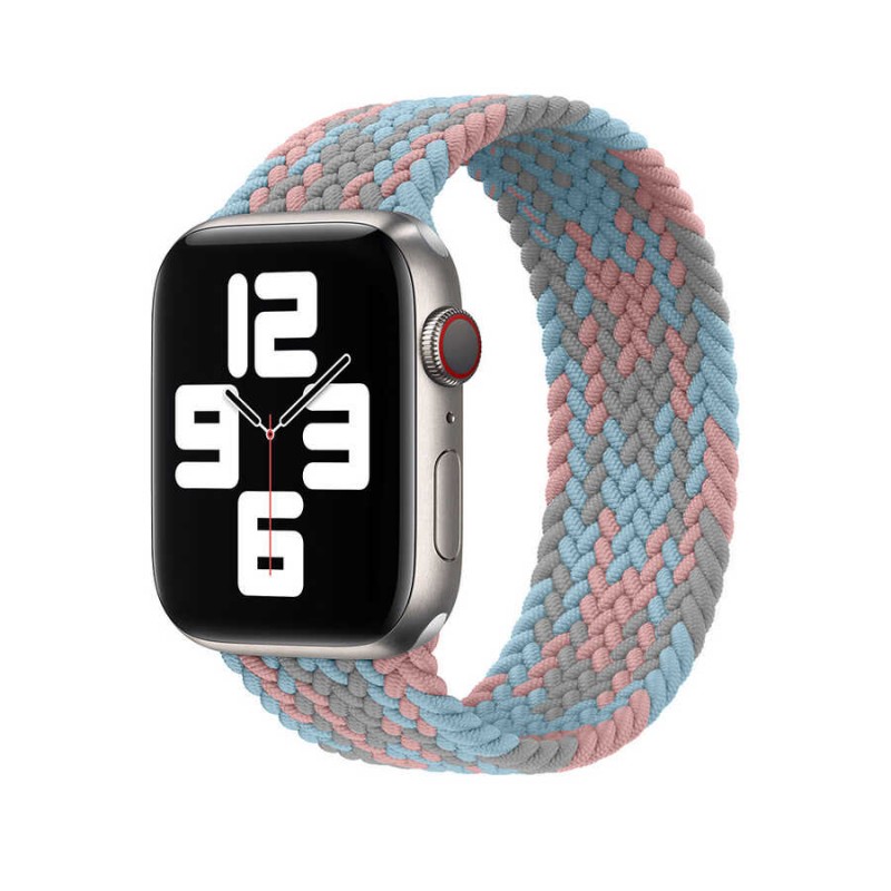 Bal-z Apple Watch 38mm Wiwu Braided Solo Loop Contrast Color Medium Kordon