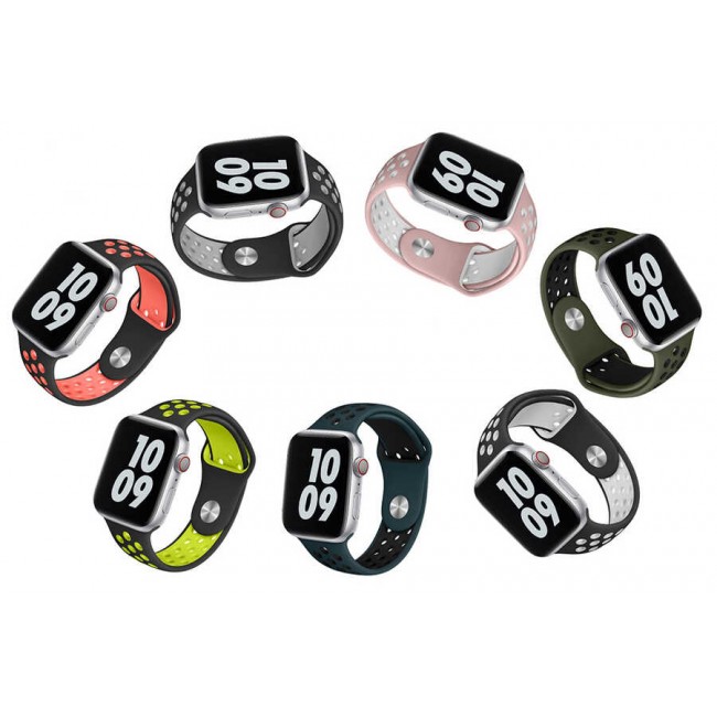 Apple Watch 38mm Wiwu Dual Color Sport Band Silikon Kordon Apple Watch 38mm Wiwu Dual Color Sport Band Silikon Kordon