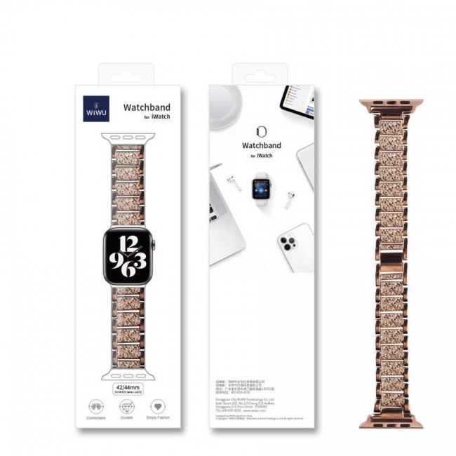 Apple Watch 38mm Wiwu Three Beads Set Auger Metal Kordon Apple Watch 38mm Wiwu Three Beads Set Auger Metal Kordon
