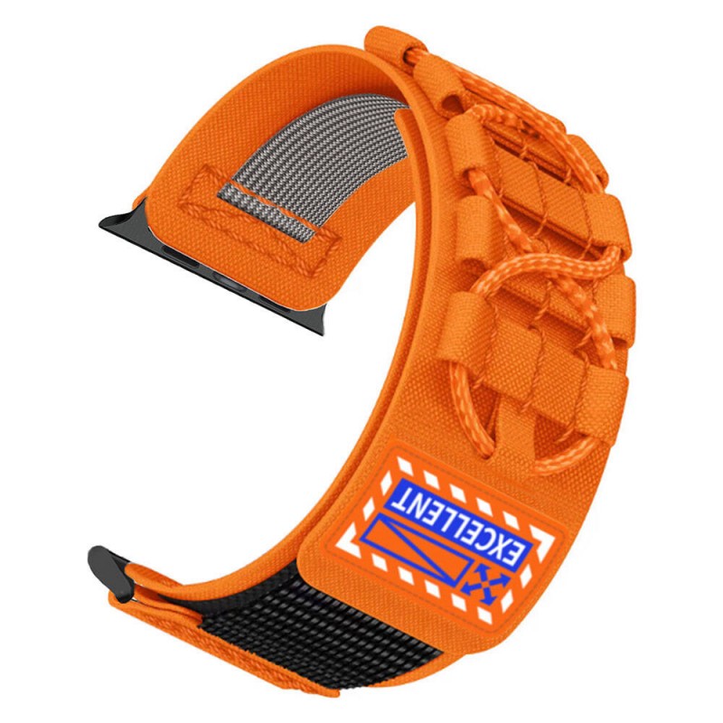 Bal-z Apple Watch 38mm  KRD-112 Orbital Örgülü Halat Tasarımlı Naylon Kumaş Hasır Kordon