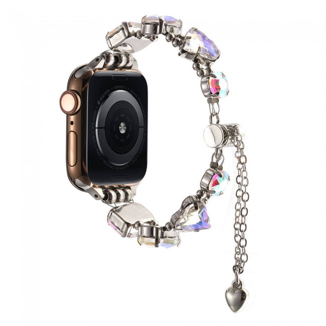 Apple Watch 38mm Zore KRD-115 Renkli Taş Tasarımlı Kordon Apple Watch 38mm Zore KRD-115 Renkli Taş Tasarımlı Kordon