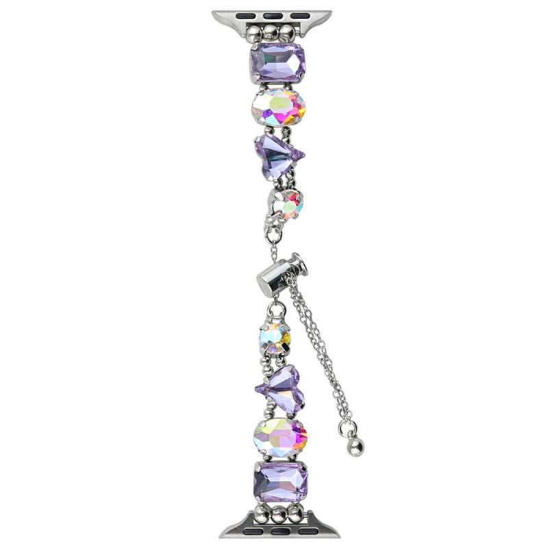 Bal-z Apple Watch 38mm  KRD-115 Renkli Taş Tasarımlı Kordon