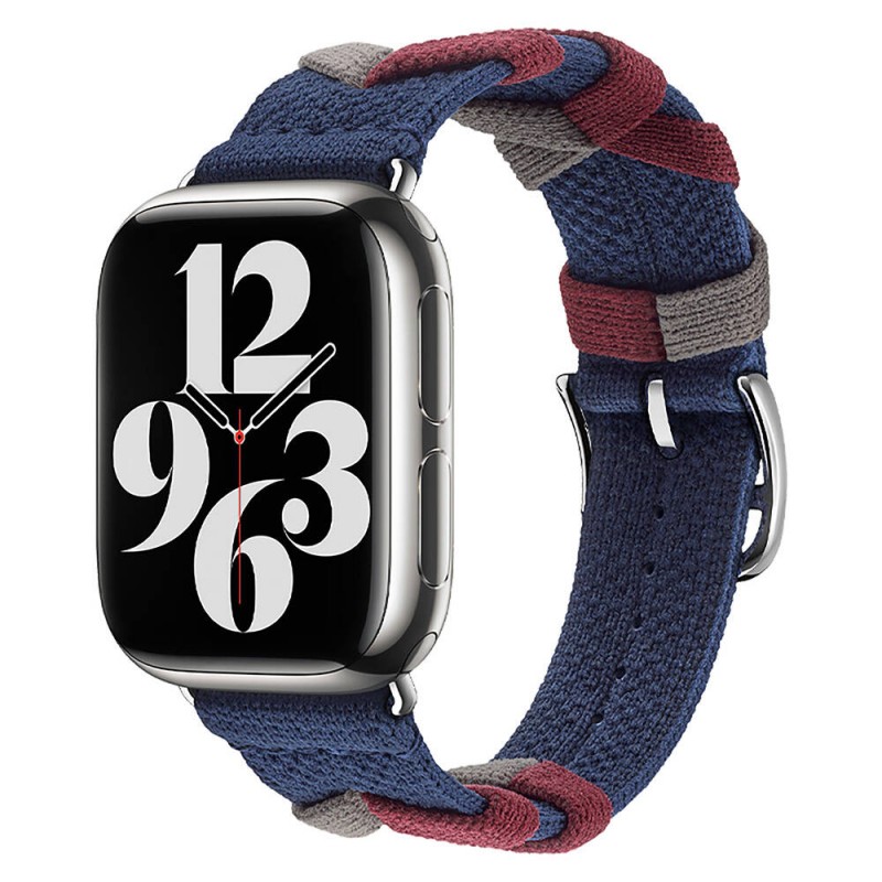 Bal-z Apple Watch 38mm  KRD-97 Sarmal Örgü Tasarımlı Kordon