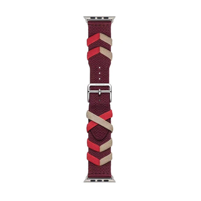 Bal-z Apple Watch 38mm  KRD-97 Sarmal Örgü Tasarımlı Kordon