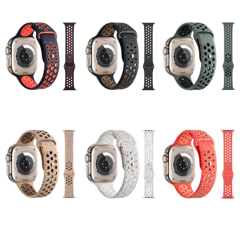 Bal-z Apple Watch 40mm Kordon Yeni Seri 2023 KRD-02 Silikon Strap Kayış