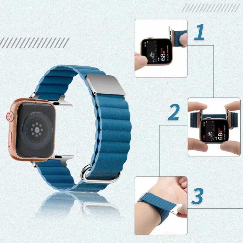 Bal-z ​​​Apple Watch 40mm KRD-78 PU Deri Kordon Strap Kayış