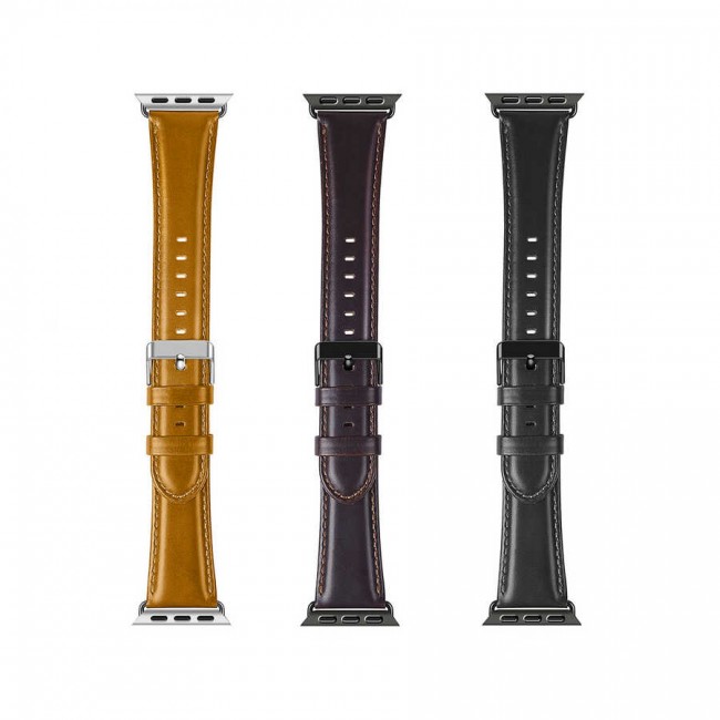 Apple Watch 40mm Wiwu Leather Watchband Deri Kordon Apple Watch 40mm Wiwu Leather Watchband Deri Kordon