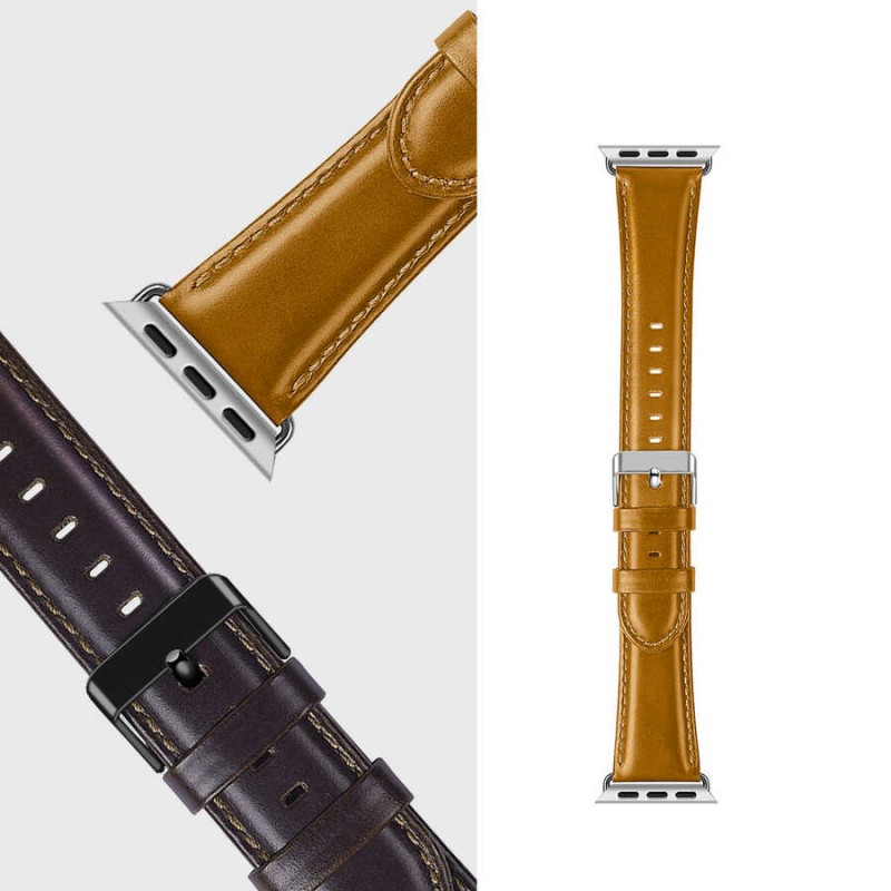 Bal-z Apple Watch 40mm Wiwu Leather Watchband Deri Kordon