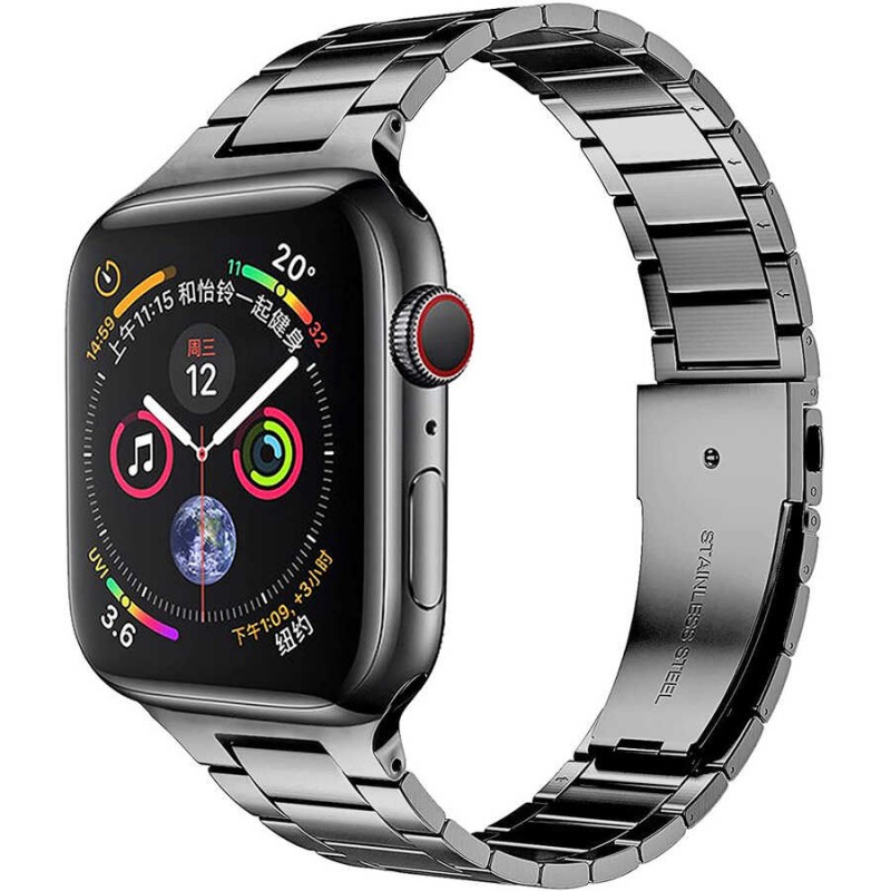 Bal-z Apple Watch 40mm Wiwu Ultra Thin Steel Belt Three Beads Metal Kordon