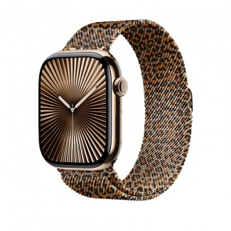 Apple Watch 40mm Zore KRD-01 Leopar Desenli Metal Kordon Apple Watch 40mm Zore KRD-01 Leopar Desenli Metal Kordon