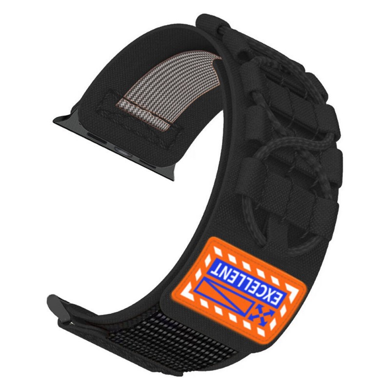 Bal-z Apple Watch 40mm  KRD-112 Orbital Örgülü Halat Tasarımlı Naylon Kumaş Hasır Kordon