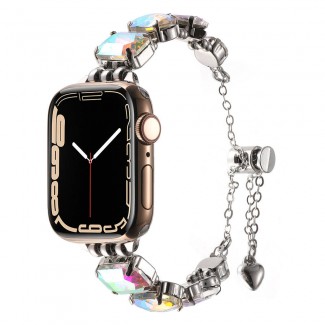 Apple Watch 40mm Zore KRD-115 Renkli Taş Tasarımlı Kordon Apple Watch 40mm Zore KRD-115 Renkli Taş Tasarımlı Kordon