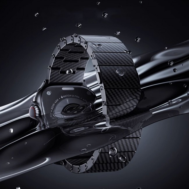 Apple Watch 40mm Zore KRD-90 600D Karbon Fiber Kordon Apple Watch 40mm Zore KRD-90 600D Karbon Fiber Kordon