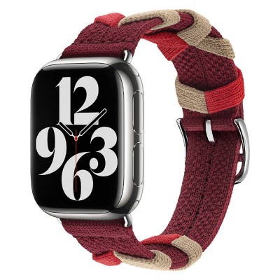 Bal-z Apple Watch 40mm  KRD-97 Sarmal Örgü Tasarımlı Kordon