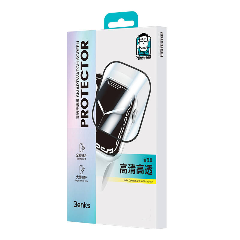 Bal-z Apple Watch 41mm Benks Ultra Shield PMMA Pet Saat Ekran Koruyucu