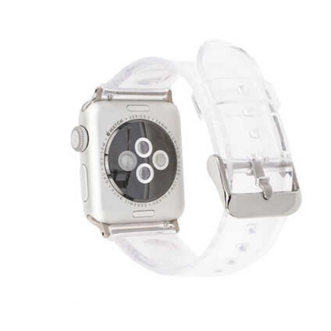 Apple Watch 42mm KRD-13 Şeffaf Silikon Kordon Apple Watch 42mm KRD-13 Şeffaf Silikon Kordon