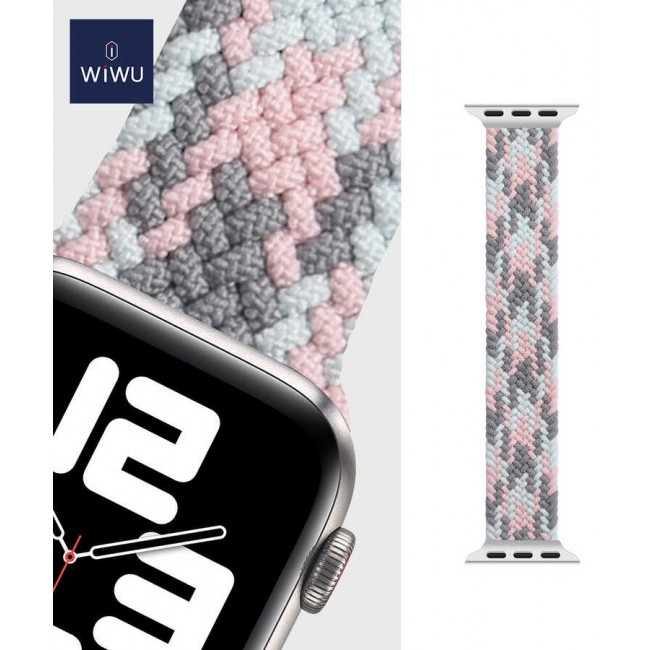 Apple Watch 42mm Wiwu Braided Solo Loop Contrast Color Large Kordon Apple Watch 42mm Wiwu Braided Solo Loop Contrast Color Large Kordon