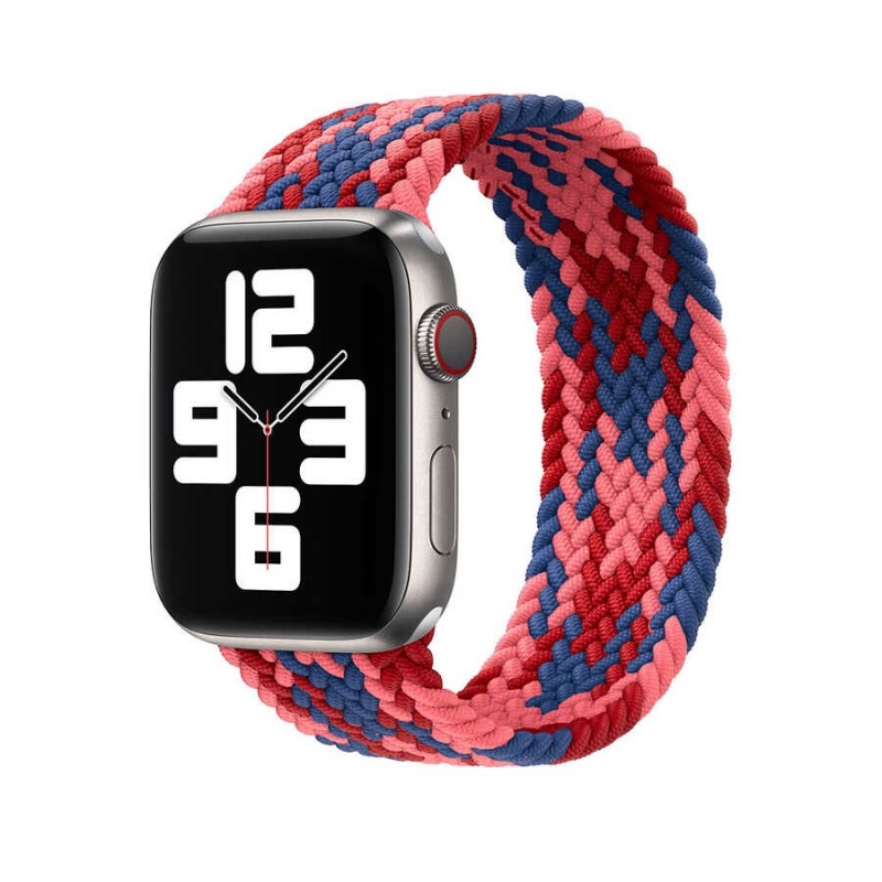 Bal-z Apple Watch 42mm Wiwu Braided Solo Loop Contrast Color Large Kordon